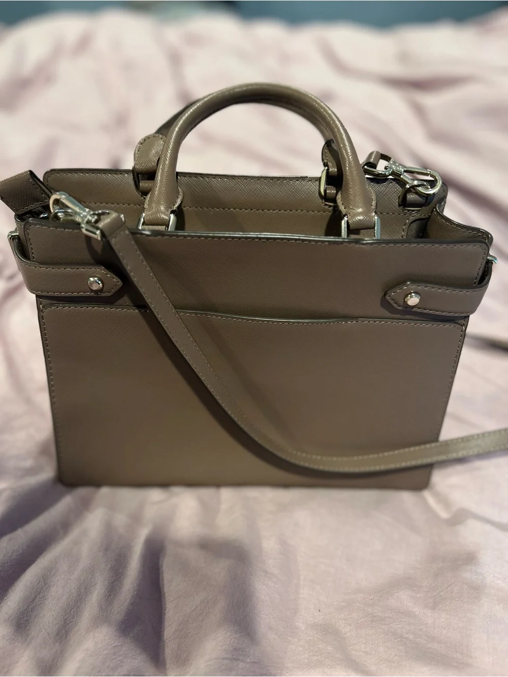 kate spade Mauve Leather Top-Handle and Crossbody Satchel NWOT
